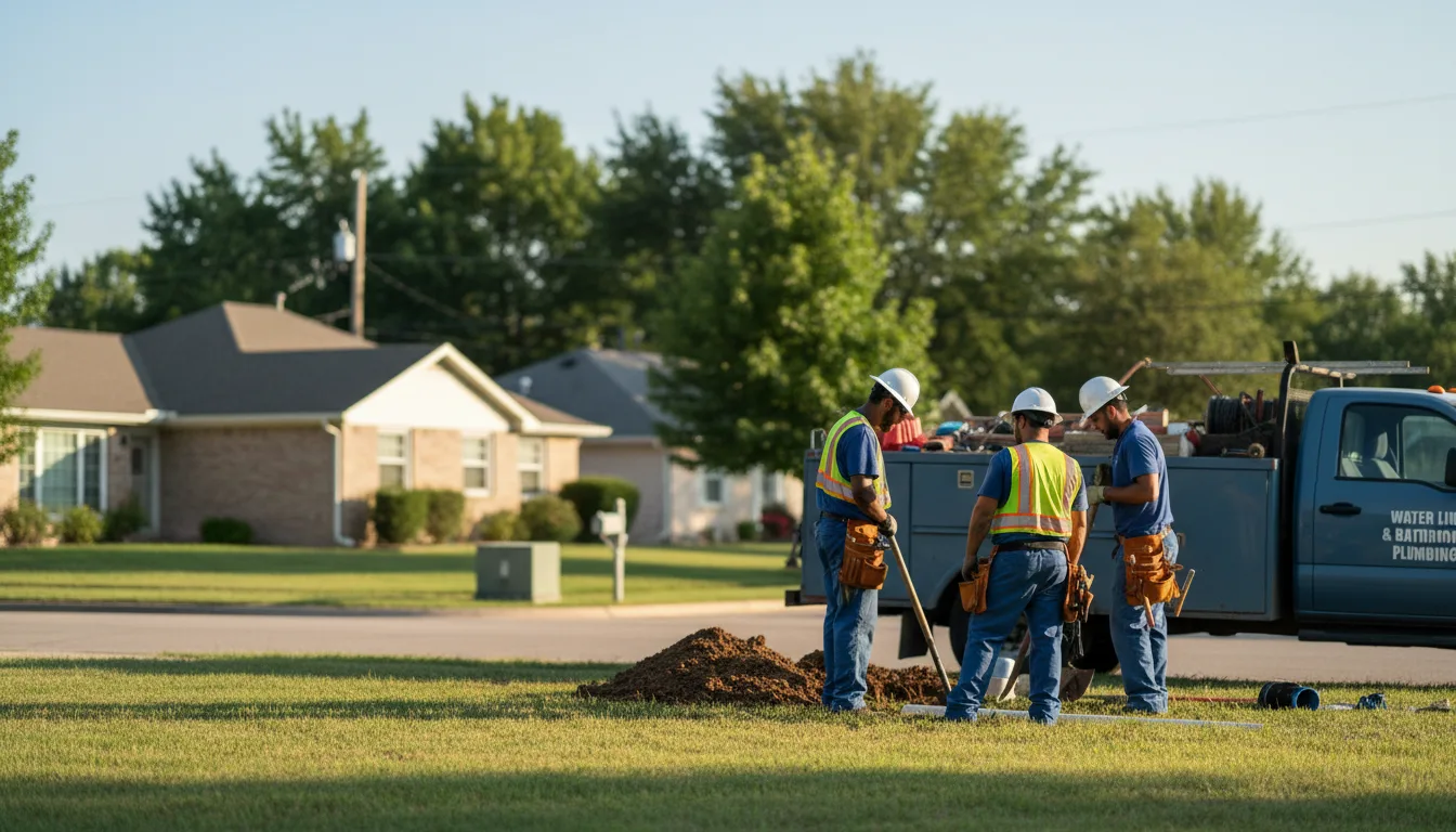 Residential water line and bathroom plumbing service in Bellville, GA